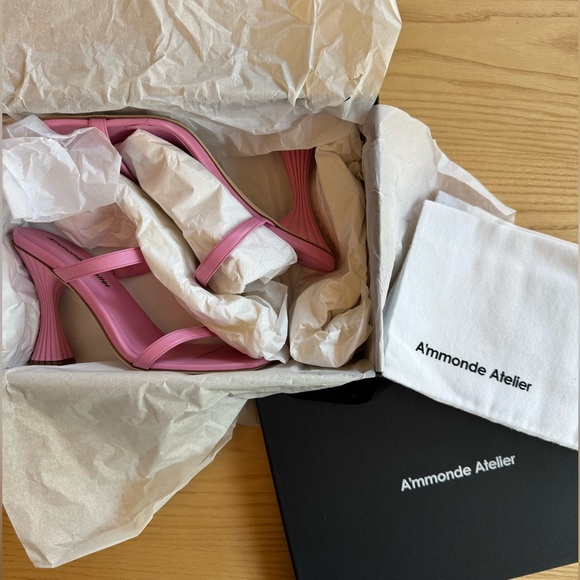 A'mmonde Atelier Pink Sandal Heels - NWT - Picture 5 of 7